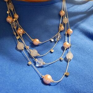 Pink Necklace and Earring set